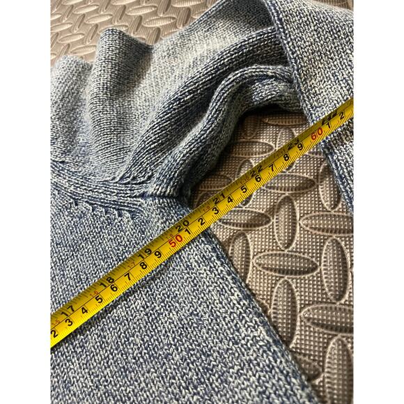 The J Peterman Company Indigo Dye Knit Sweater Sailor Anchor Nautical Mens Med - Picture 7 of 8